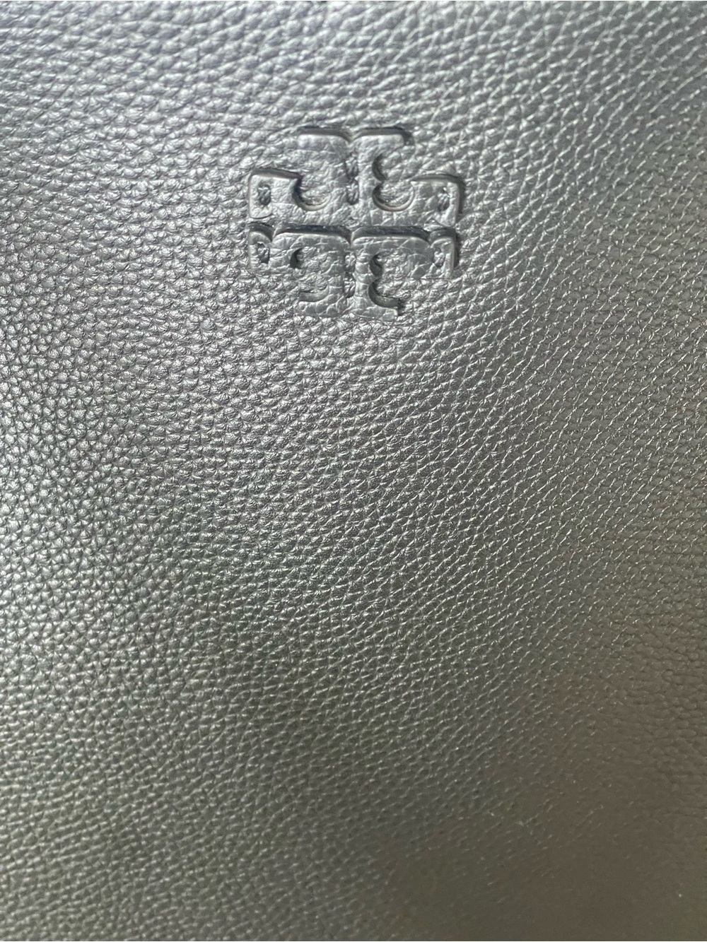 Tory Burch Black Pebbled Leather Tote - Picture 14 of 16